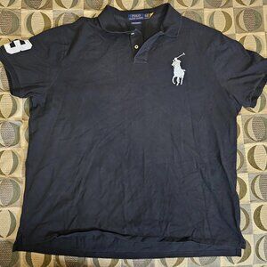 Polo Ralph Lauren Men Polo Shirt - Big Pony Rugby Cotton Logo Custom Fit